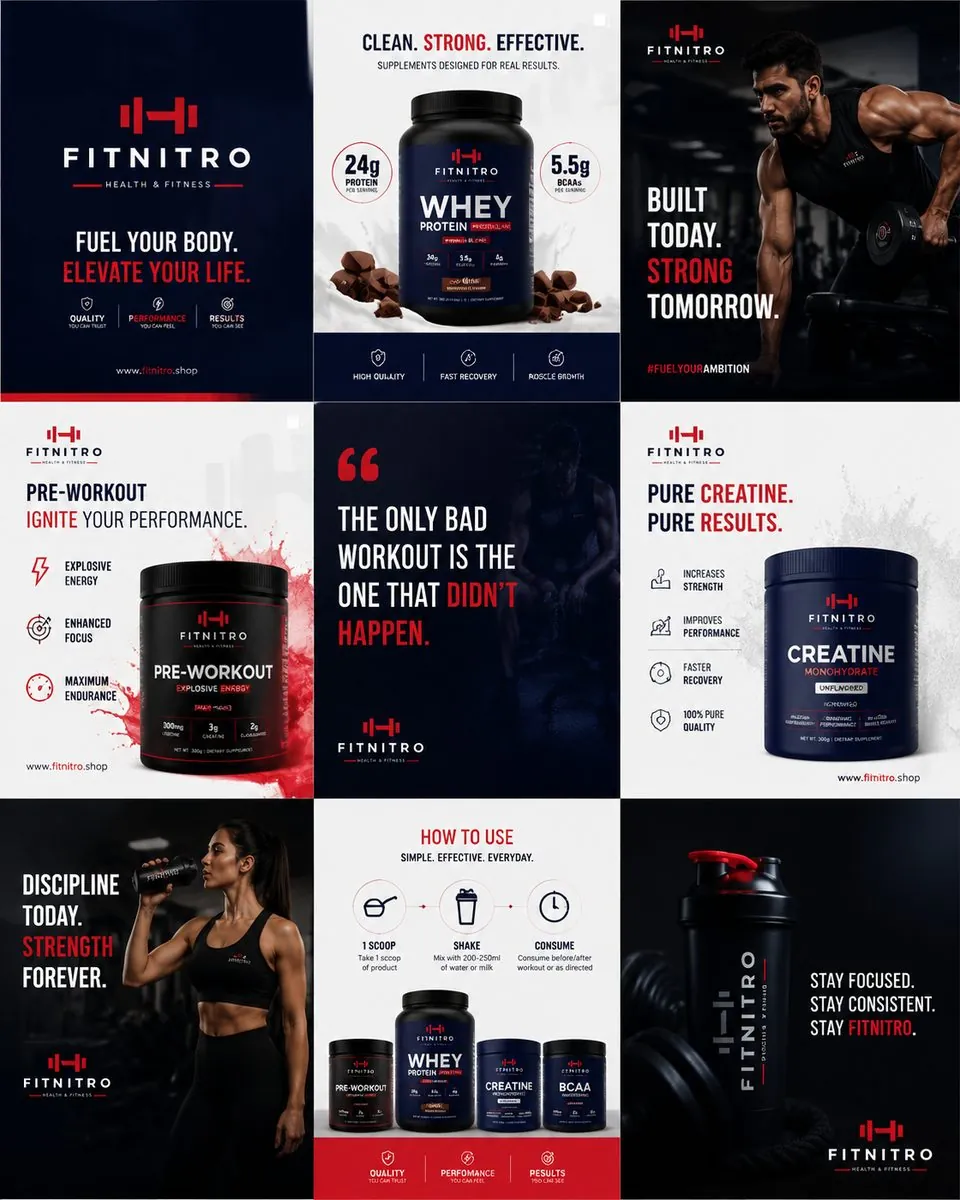 Fit Nitro — brand & campaign creative by ScaleviX