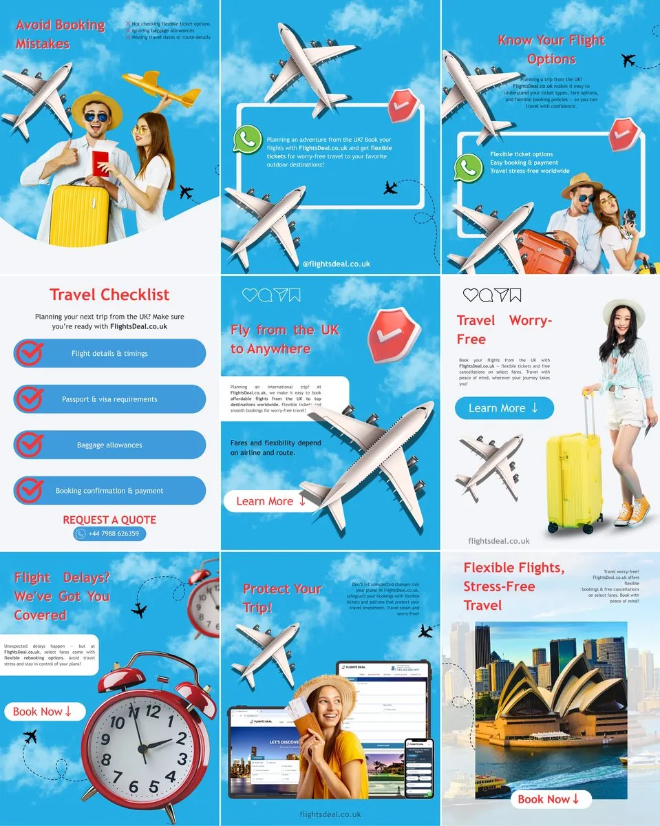 Flights Deal UK — brand & campaign creative by ScaleviX