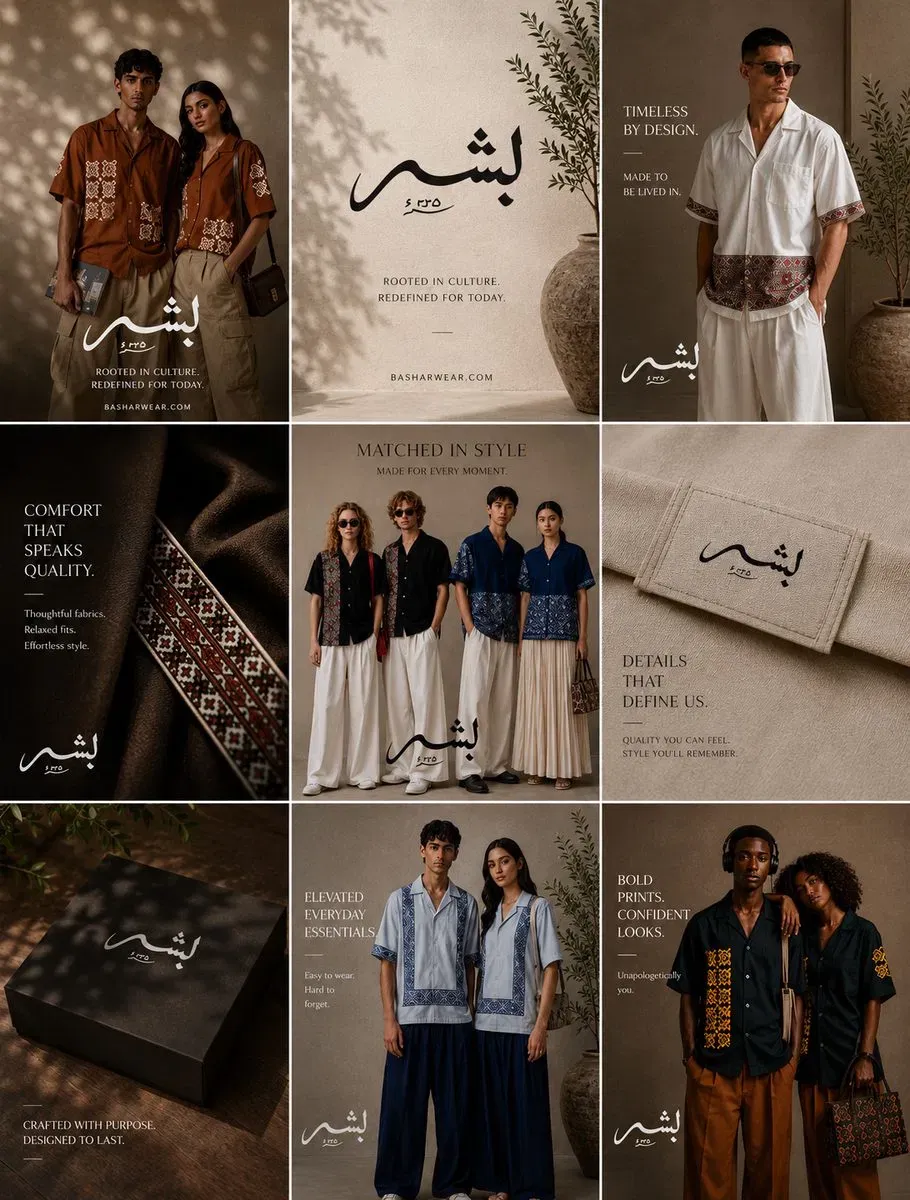 Bashar Wear brand identity